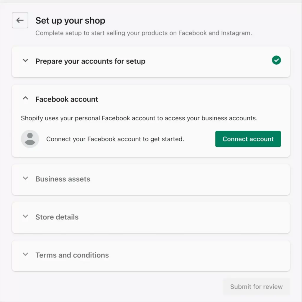 Connect your personal Facebook account 