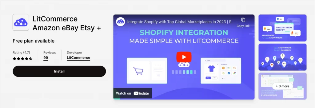 connect shopify and facebook with Litcommerce app 