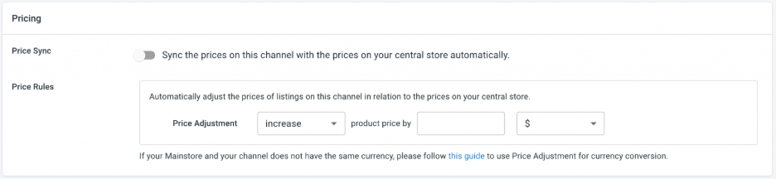 shopify amazon integration pricing sync