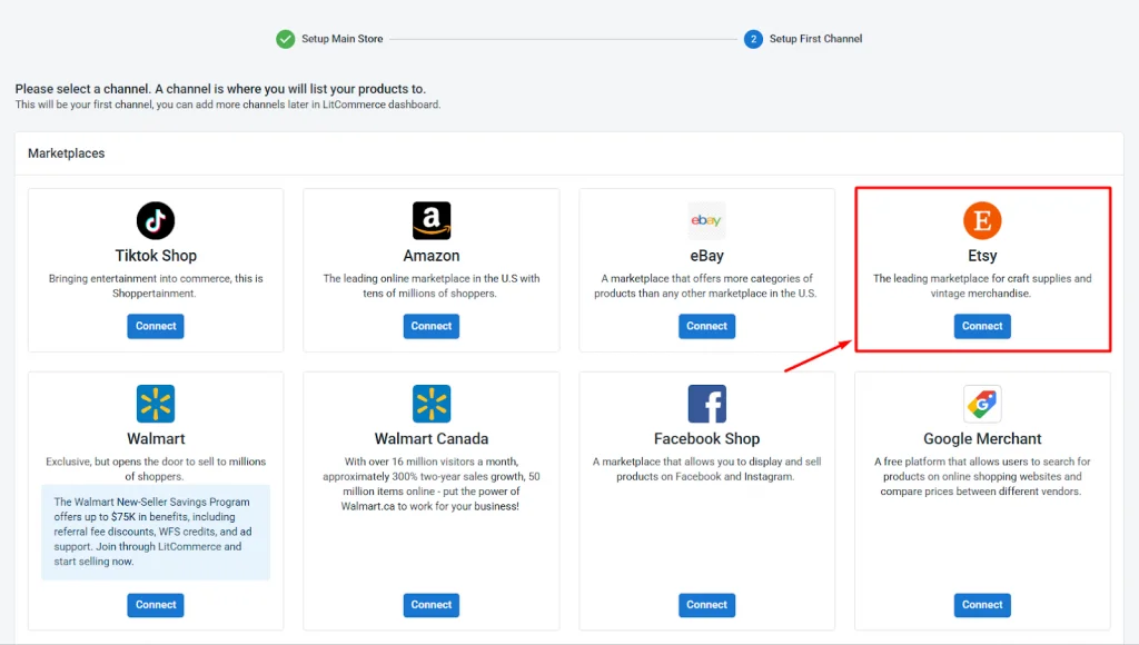 Connect to Etsy Connect to Etsy