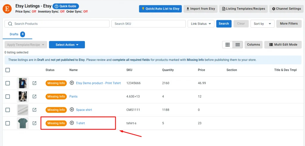 Edit BigCommerce listings before publishing to Etsy 1 Edit BigCommerce listings before publishing to Etsy
