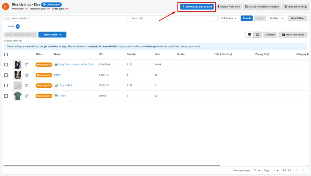 Quick Auto List to Etsy Quick Auto List to Etsy
