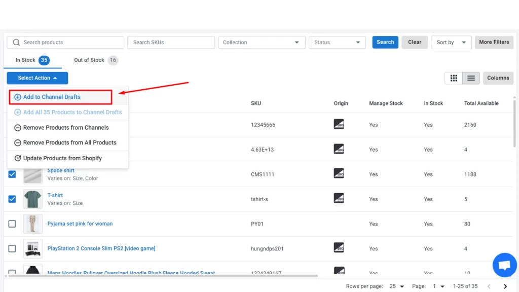Select Add to Channel Drafts Select Add to Channel Drafts
