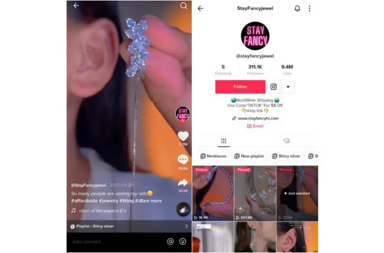 Flower Threader Earring successfully sells jewelry on TikTok