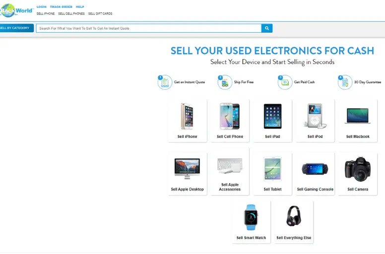 Sell your used electronics on for cash with no fees on Buy Back World