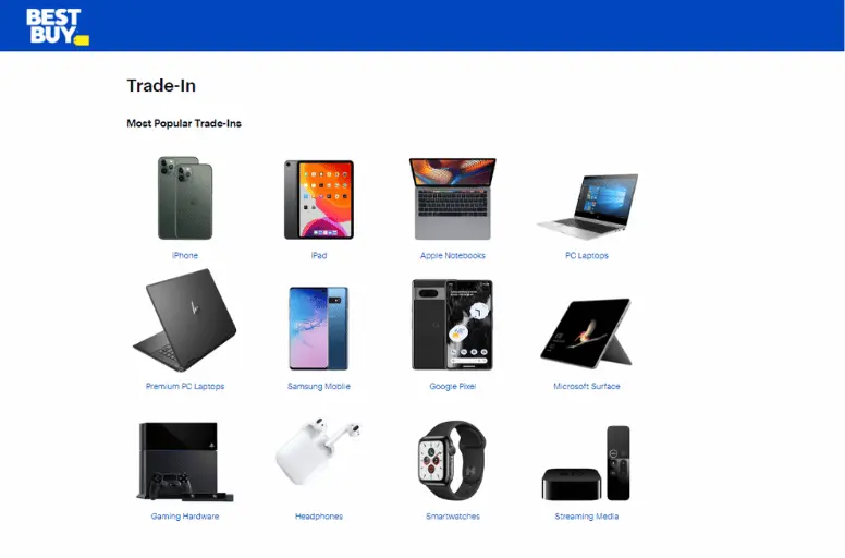 Sell your old electronics to trade in Best Buy gift card with Best Buy Trad-in program