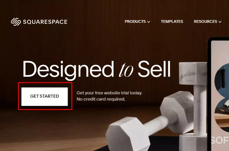 Getting started with Squarespace by creating an account