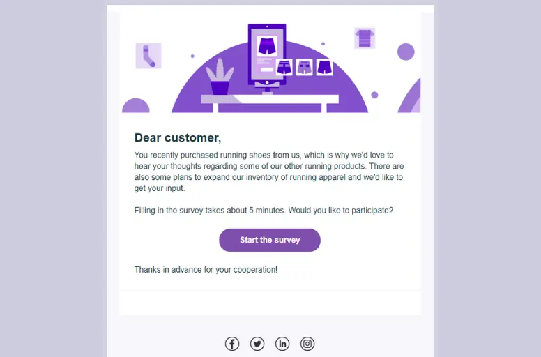 You can collect feedback from email