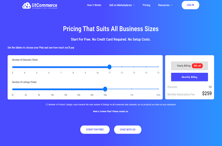 pricing tier - litcommerce