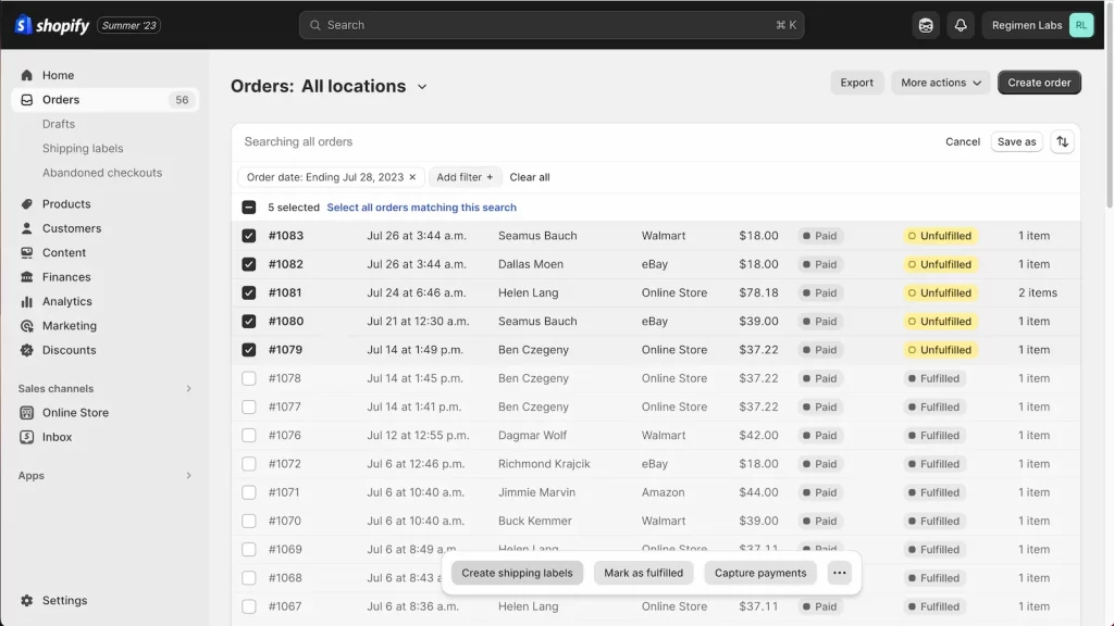 CedCommerce Alternatives11 1 Shopify Marketplace Connect order dashboard