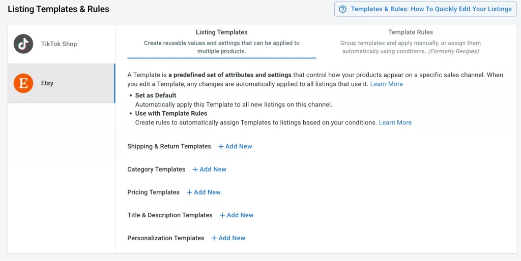 CedCommerce Alternatives5 Template and rules feature