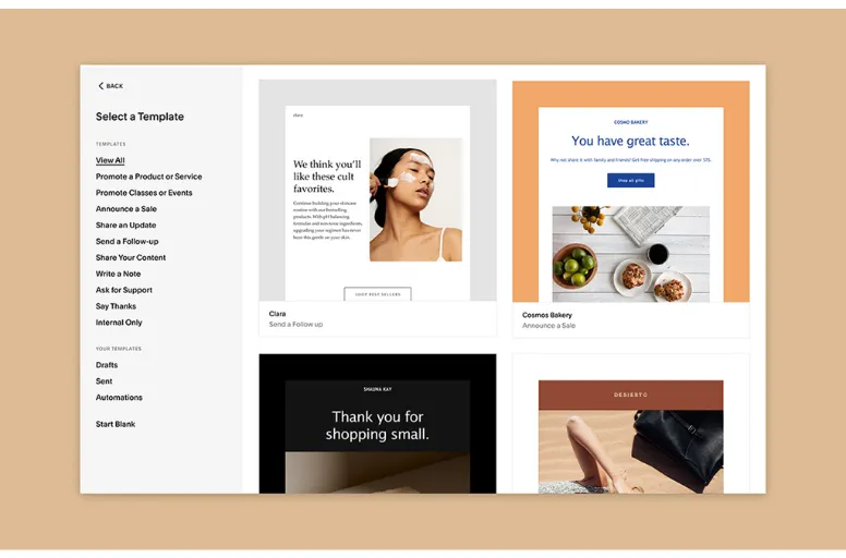 Shopify vs Squarespace Email Campaigns