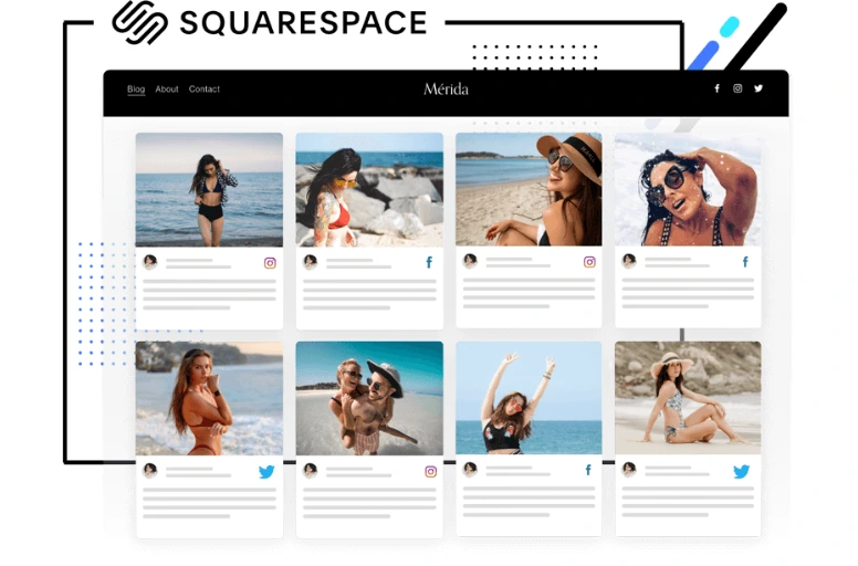 Squarespace social media feature