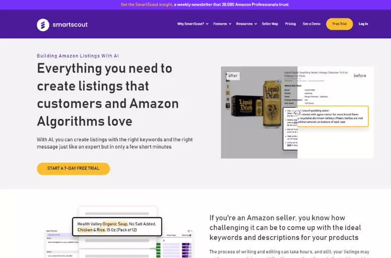 Craft listings loved by customers and Amazon Algorithms with Smart Scout AI Listing Architect