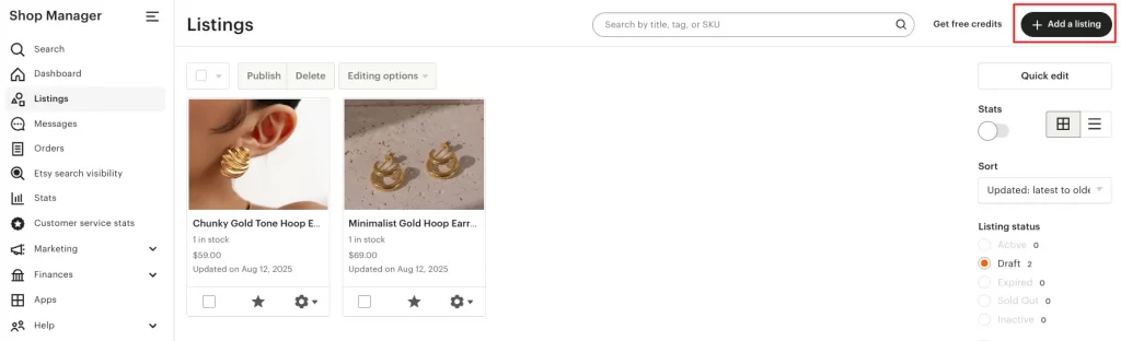 Add New Etsy Products Regularly