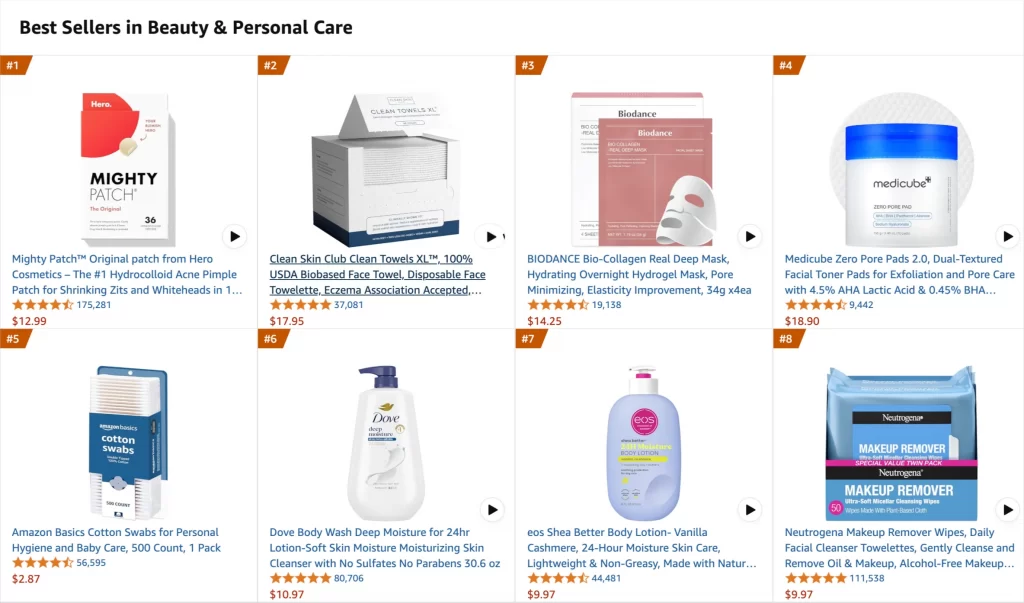best sellers in beauty 