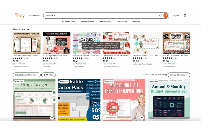 Sell digital products and low cost products - how to start an etsy shop with no money 
