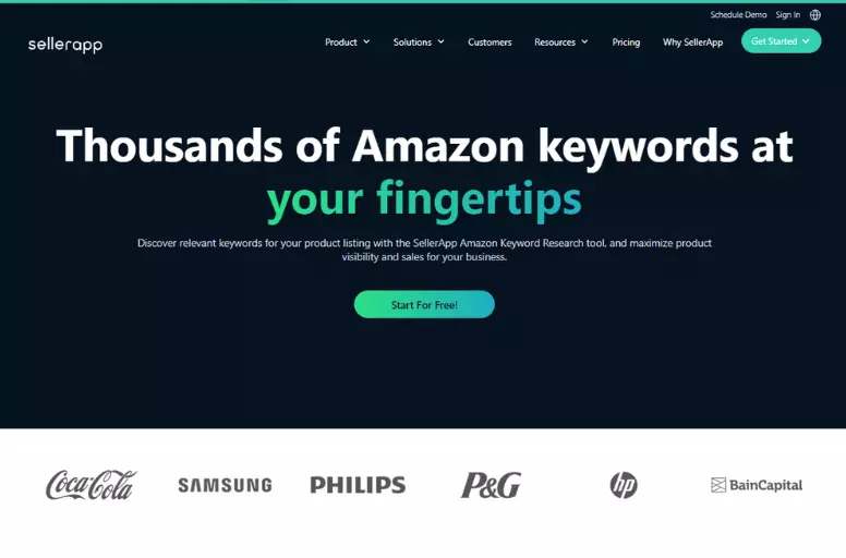 Uncover key product listing keywords with SellerApp's Amazon Keyword Research tool