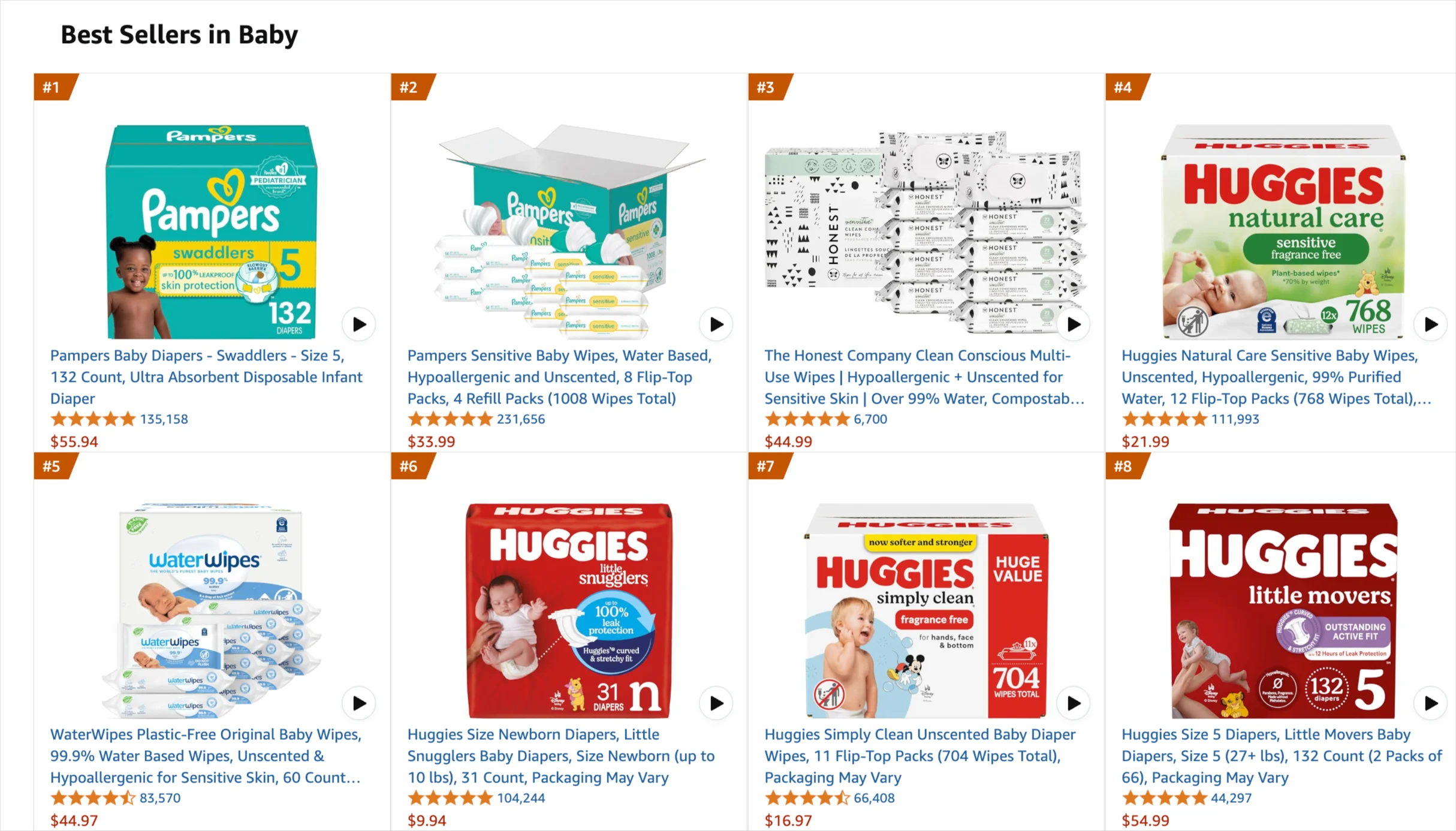 Best sellers in Baby 