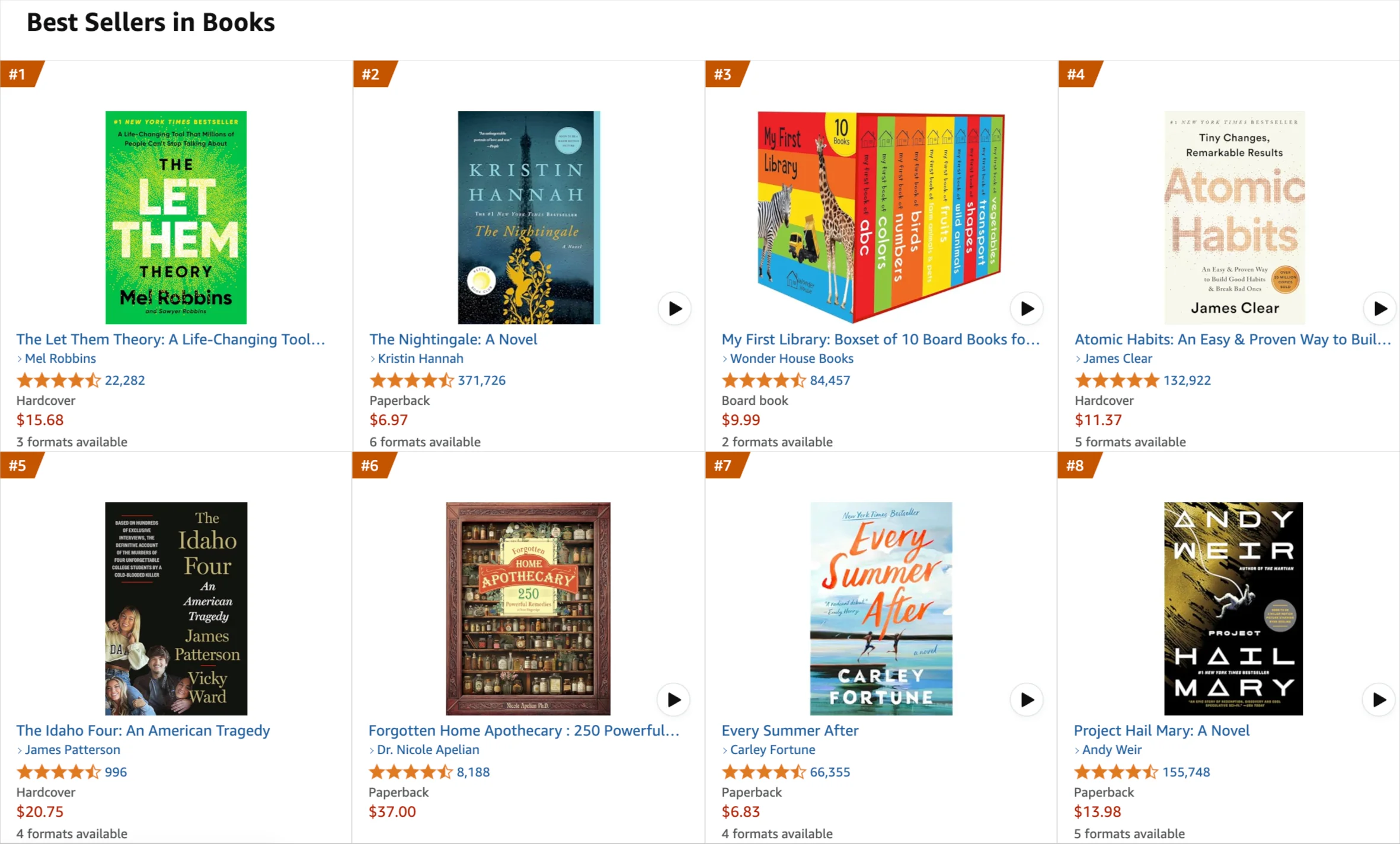 Best sellers in books