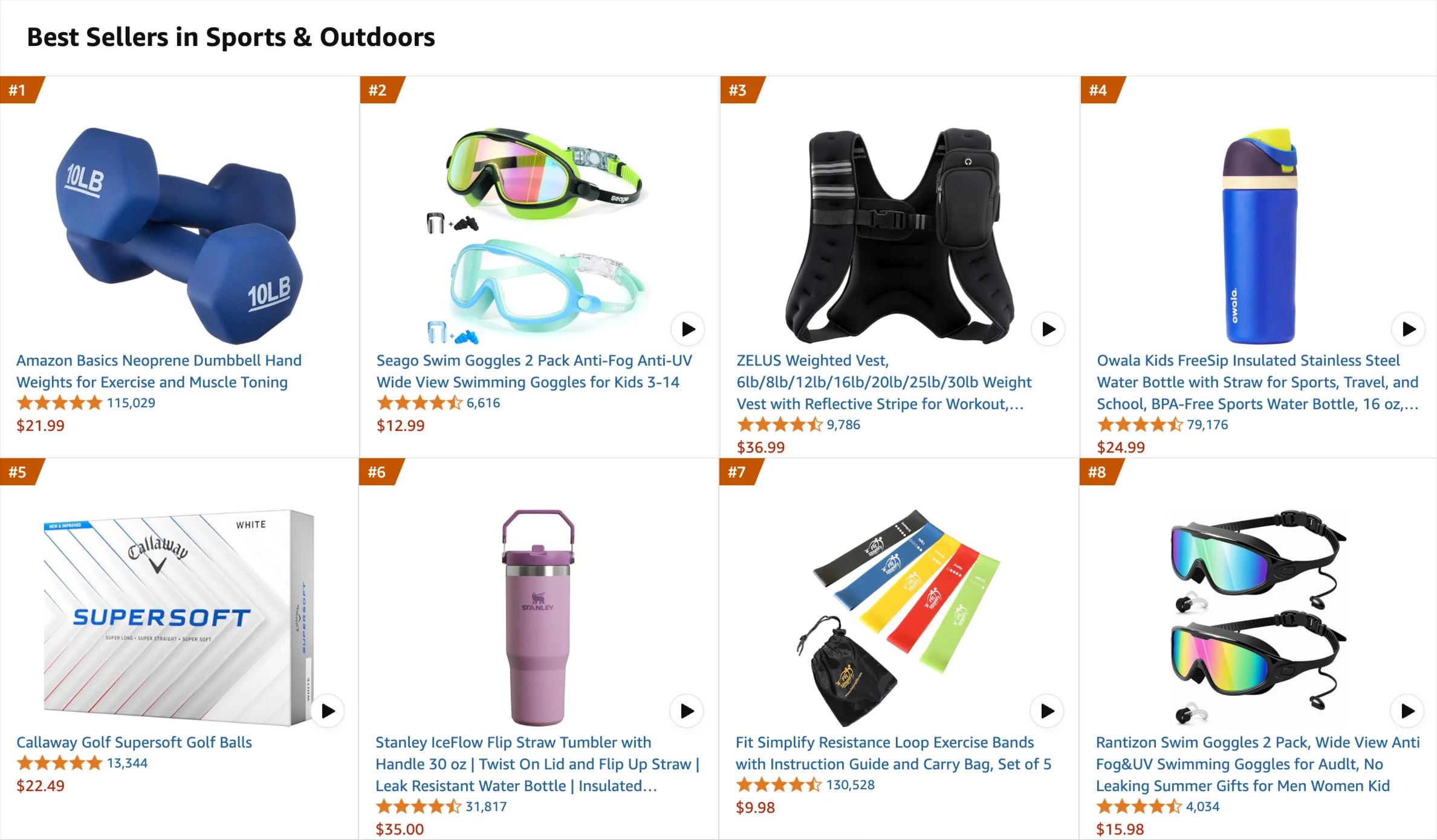 best sellers in sports and outdoors