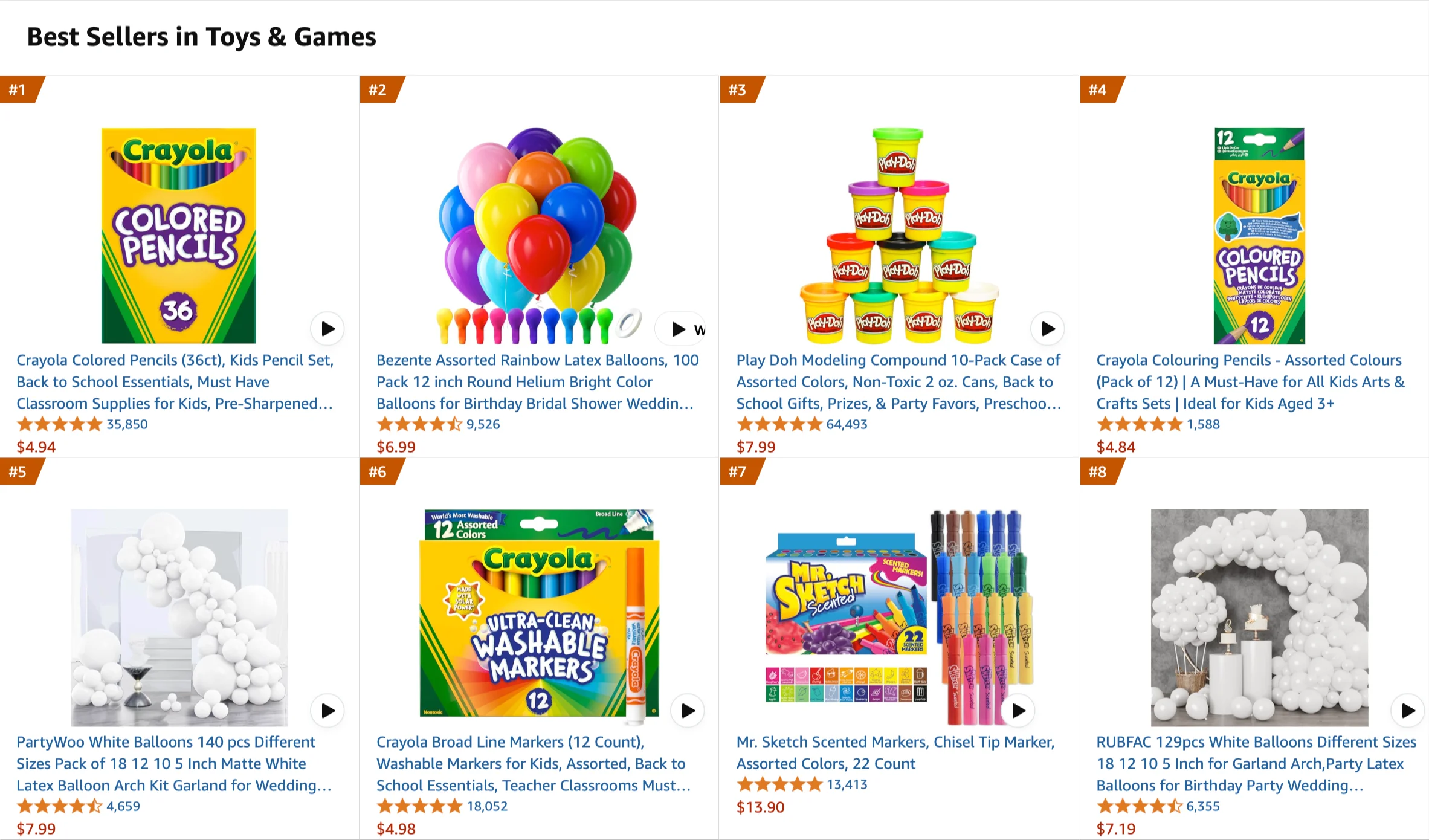 best sellers in toys and games