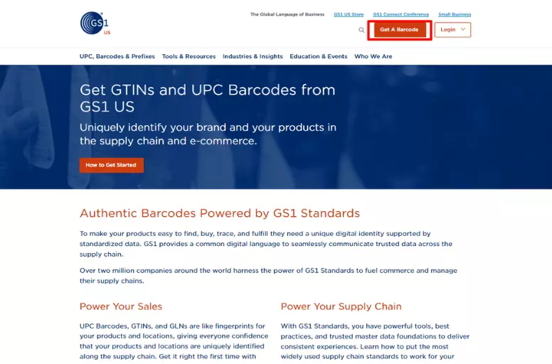 Start buying UPC codes for Amazon on the GS1 website