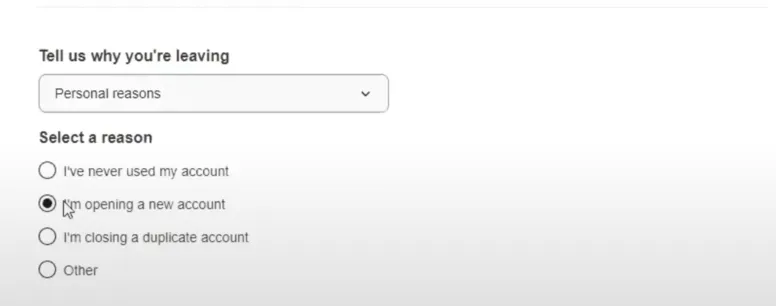 choose-reasons-for-closing-account