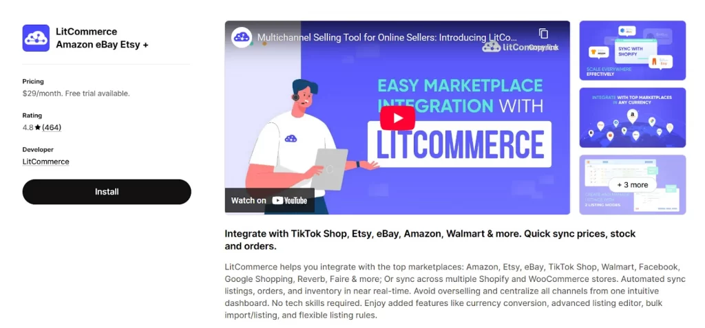 litcommerce shopify etsy ebay