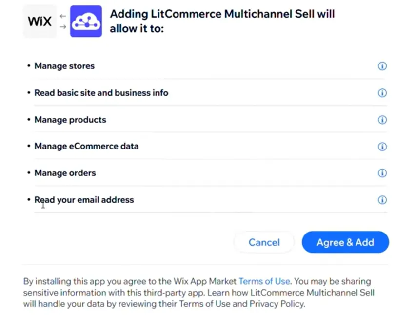 add litcommerce wix etsy integration