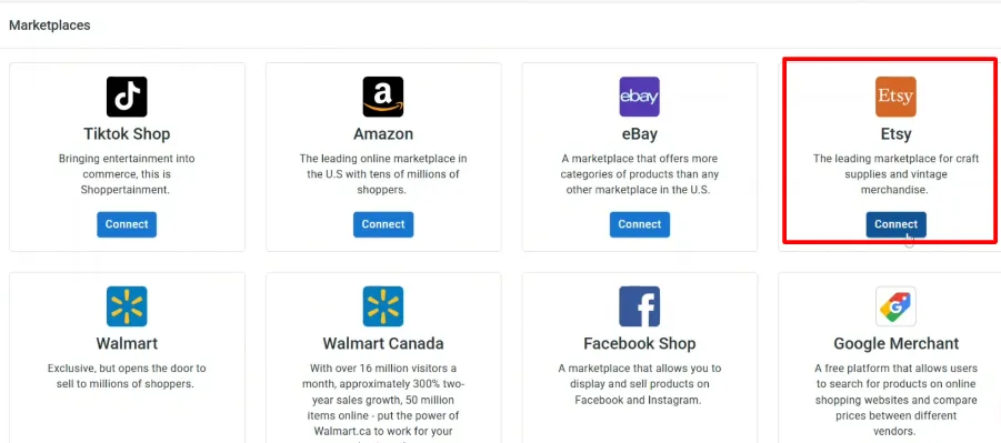connect wix to etsy