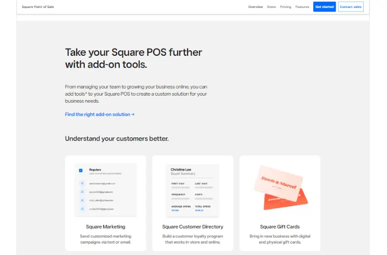 Square POS comes with extra features to grow your business