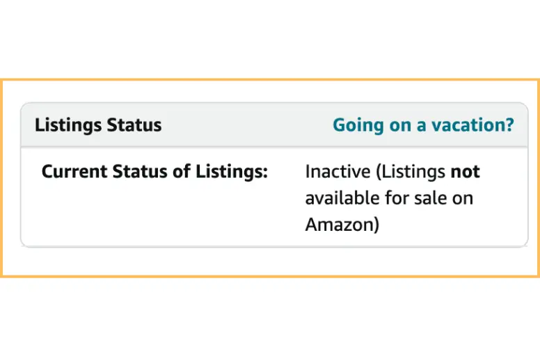 Activate vacation mode on Amazon