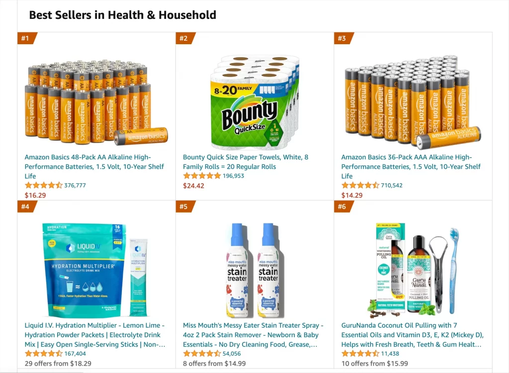 Best sellers in Health & Household products