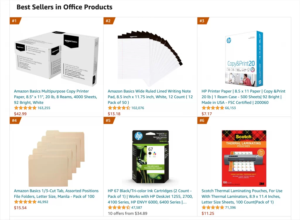 best sellers in office products 