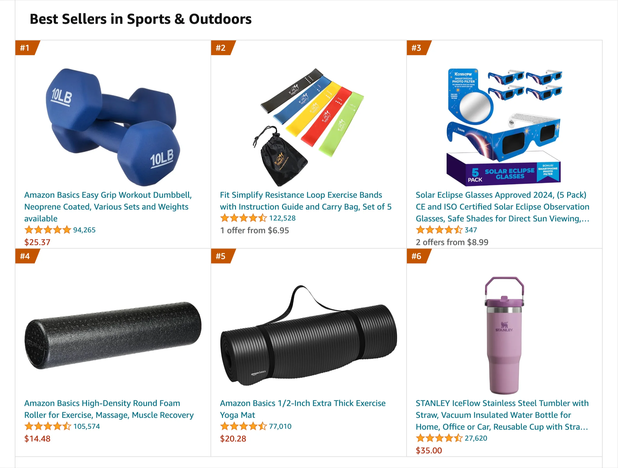 Best sellers in Sports & Outdoors