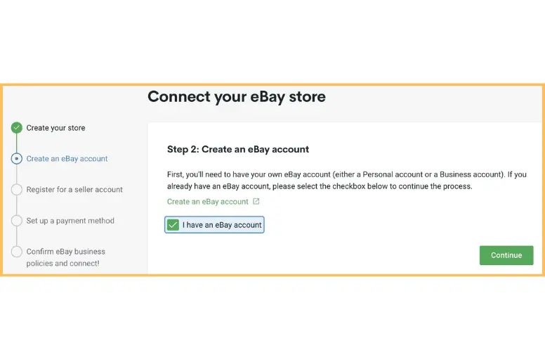 Connect eBay store with Printify