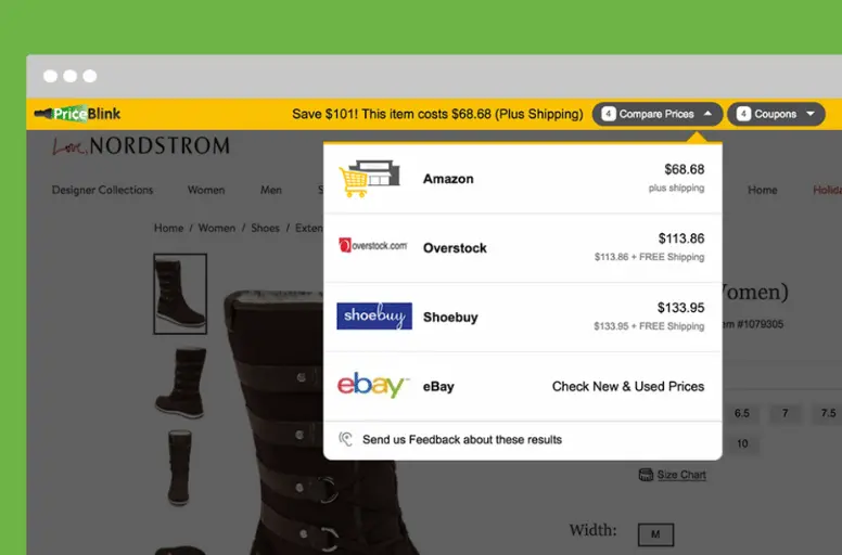 PriceBlink is a good Amazon Chrome Extension For Sellers