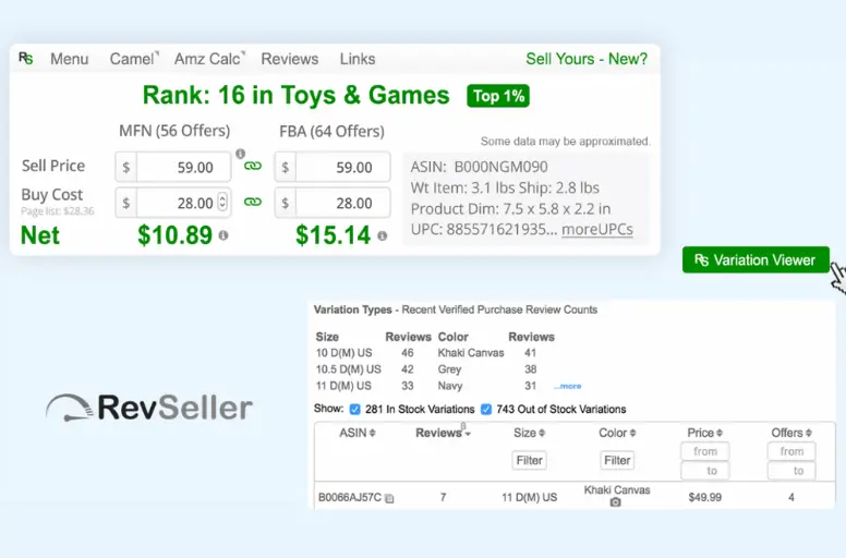 RevSeller is a good Amazon Chrome Extension For Sellers