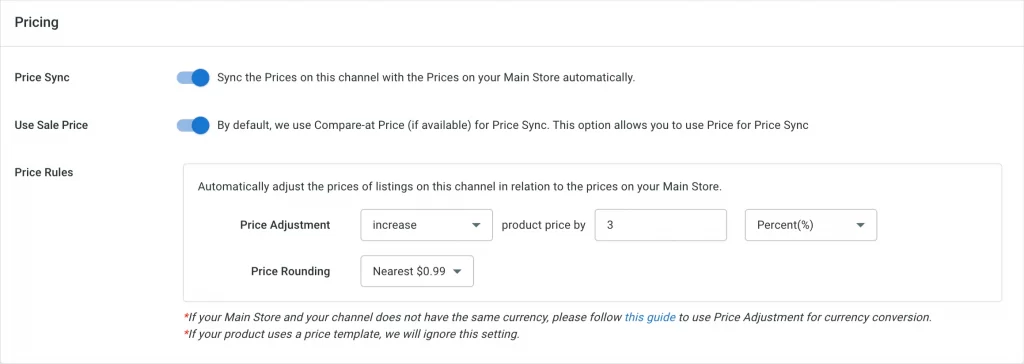 set up pricing rule in LitCommerce