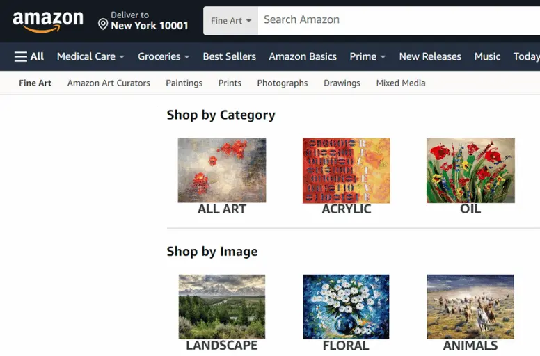 Amazon Art is one of the best places to sell digital art online