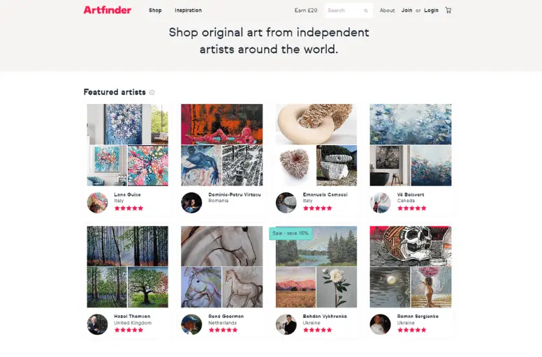 Artfinder is one of the best places to sell digital art online