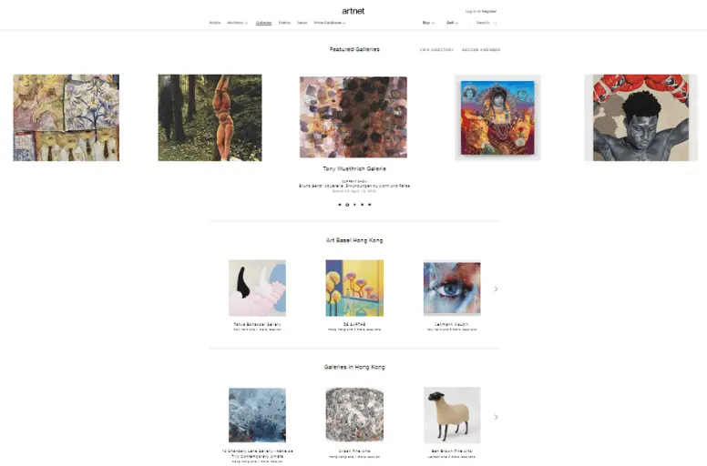 Artnet is one of the best places to sell digital art of other artists