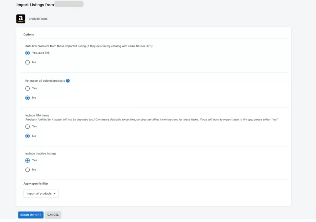 Import from Amazon Import products from Amazon
