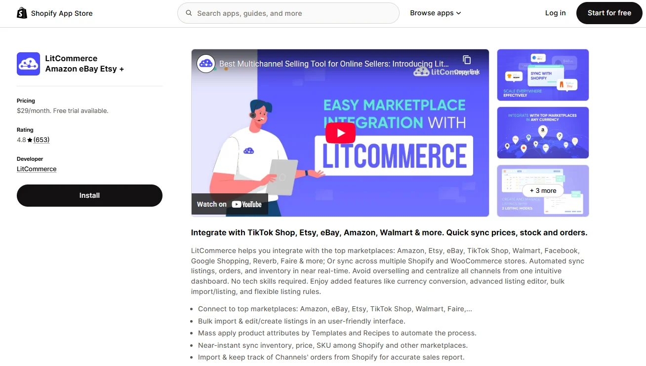 litcommerce app Install LitCommerce to start the guide on how to connect Shopify to Amazon
