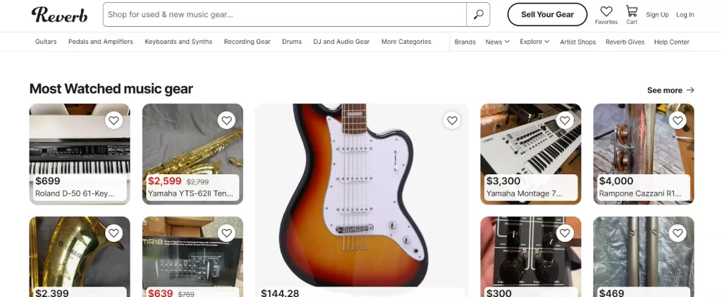 reverb site like ebay