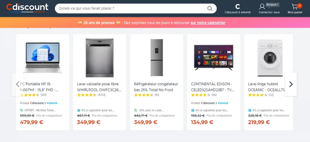 Cdiscount - Top 1 Amazon competitor in France