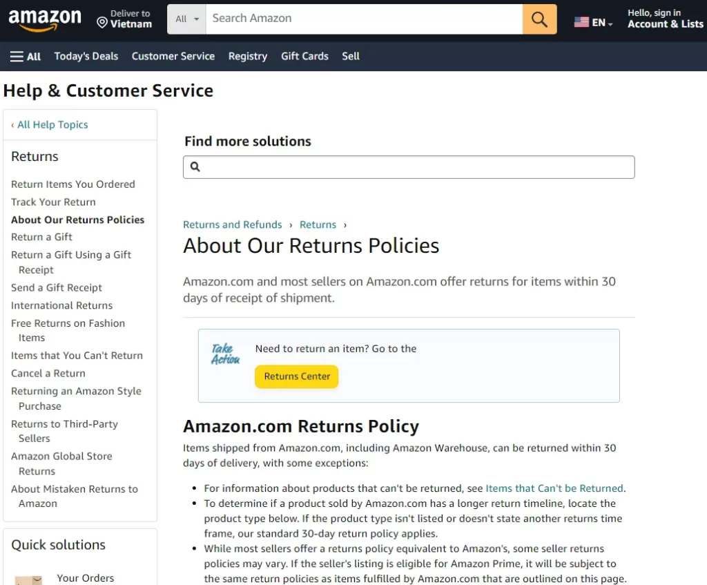 Amazon Return Policy Change - overview