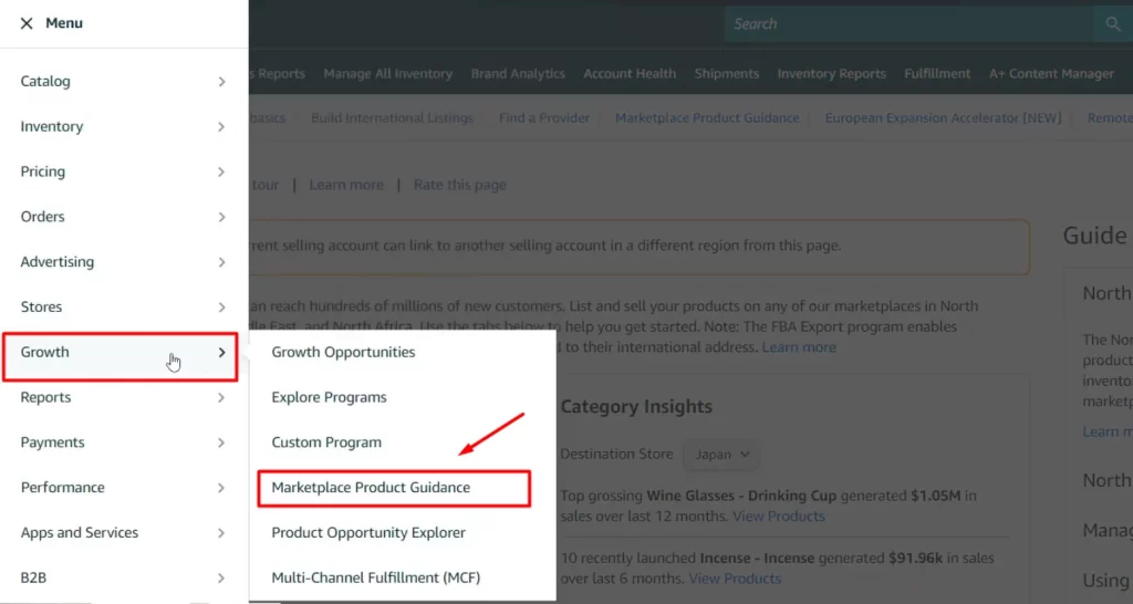 Explore Marketplace Product Guidance to find what to sell on Amazon globally