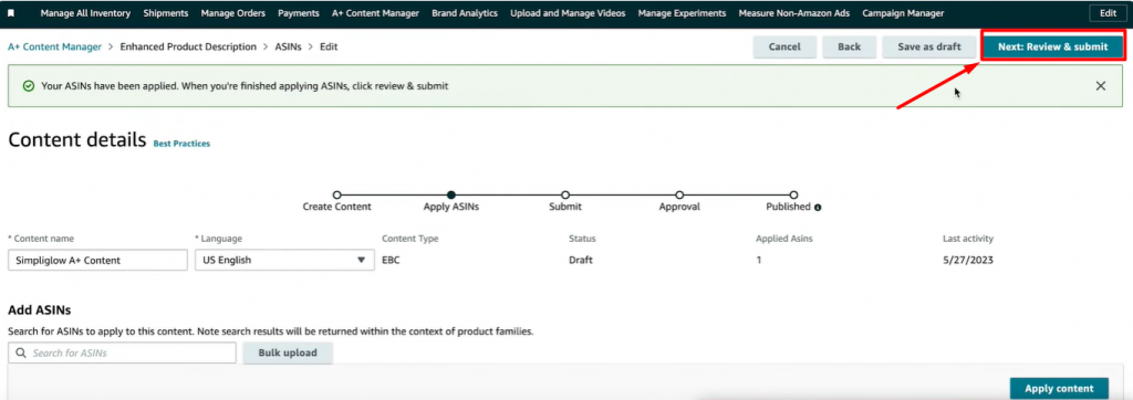 Submit content for review